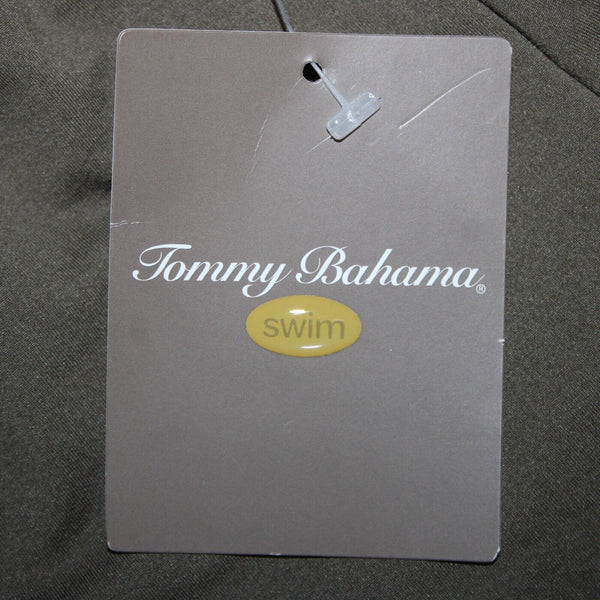 Tommy Bahama NEW $130 Sz 36C Handle Wood Green Foam Cup Nylon Spandex Swim Suit