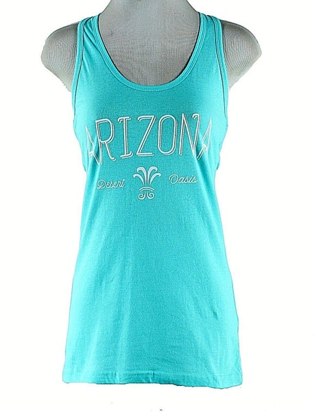 Ringspun Delta NEW $15 Sz M Mint Green White Cotton Spandex Arizona Top