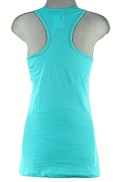 Ringspun Delta NEW $15 Sz M Mint Green White Cotton Spandex Arizona Top
