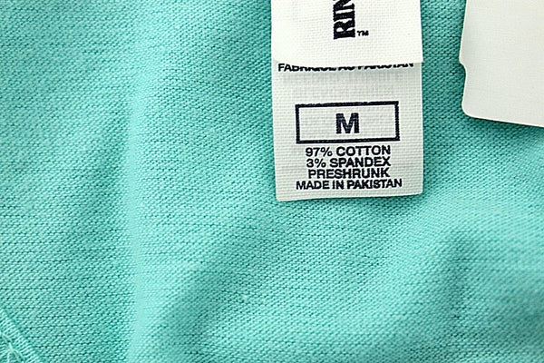 Ringspun Delta NEW $15 Sz M Mint Green White Cotton Spandex Arizona Top