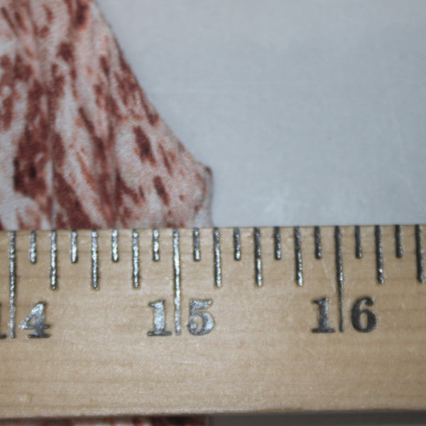 INC Dress NEW $90 Topson Snake Sz S Rust Red Multi Colored Ruffles 100% Rayon