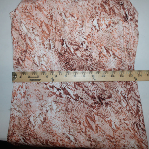 INC Dress NEW $90 Topson Snake Sz S Rust Red Multi Colored Ruffles 100% Rayon