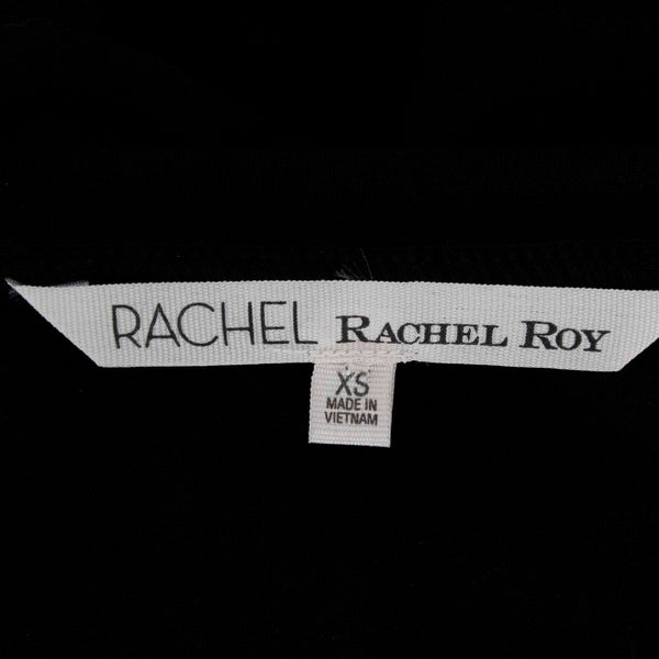 Rachel Roy NEW $89 Sz XS Black Short Sleeve Rayon Polyester Short Dress