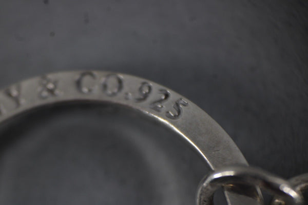Tiffany Co Sterling Silver Round Artistic Circle Key Chain