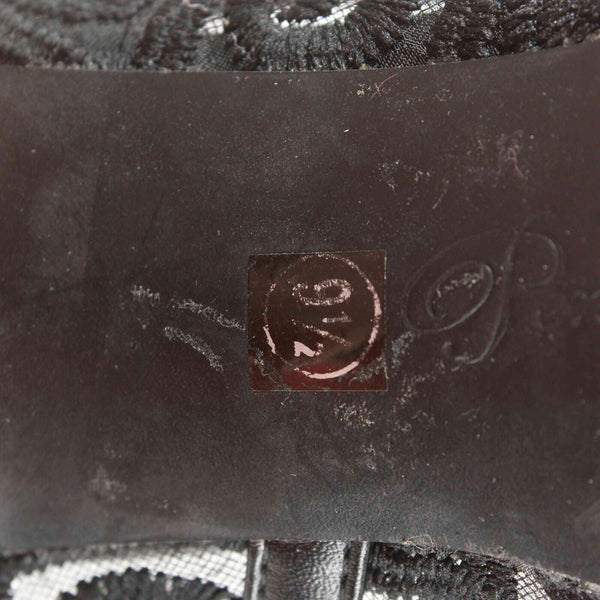 Penny loves Kenny Sz 9.5M Black Embroidered Sheer Mesh Point Toe High Heel Pump