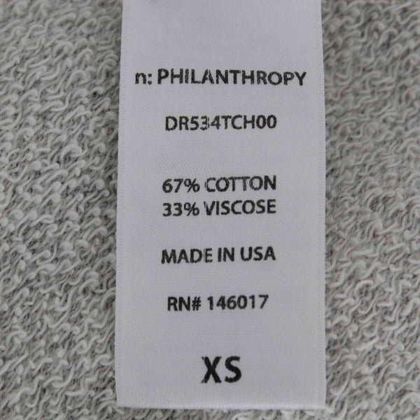 Philanthropy NEW Sz XS Heather Gray Cold Shoulder & Cap Cotton Blend Tunic