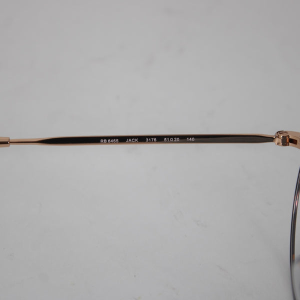 Ray Ban NEW Frames Jack RB 6465 3176 51 20 140 Rose Gold Tone W/ Case Frames
