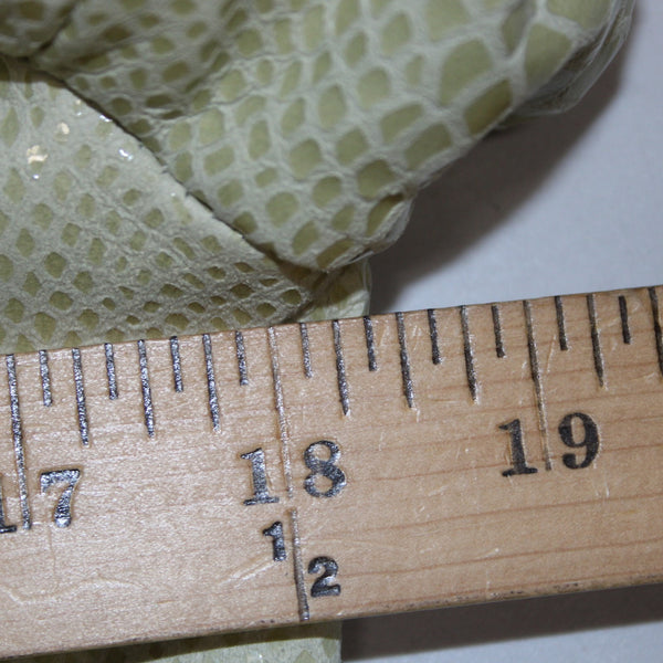 Rocco Damelio Dero Skirt Suit Sz 4 Light Green Croco Patterned Leather Lined