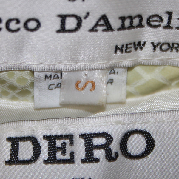 Rocco Damelio Dero Skirt Suit Sz 4 Light Green Croco Patterned Leather Lined