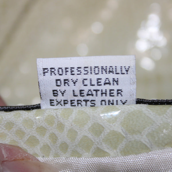 Rocco Damelio Dero Skirt Suit Sz 4 Light Green Croco Patterned Leather Lined