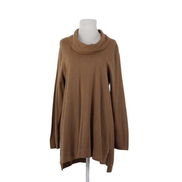 J Jill Sweater NEW $79 Vicuna Sz M Brown Turtleneck Tunic Cotton Viscose Sweater