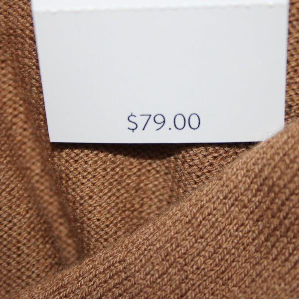 J Jill Sweater NEW $79 Vicuna Sz M Brown Turtleneck Tunic Cotton Viscose Sweater