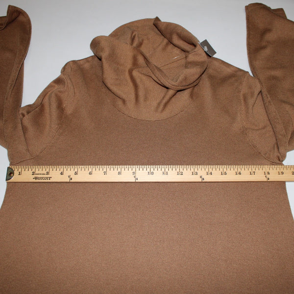 J Jill Sweater NEW $79 Vicuna Sz M Brown Turtleneck Tunic Cotton Viscose Sweater