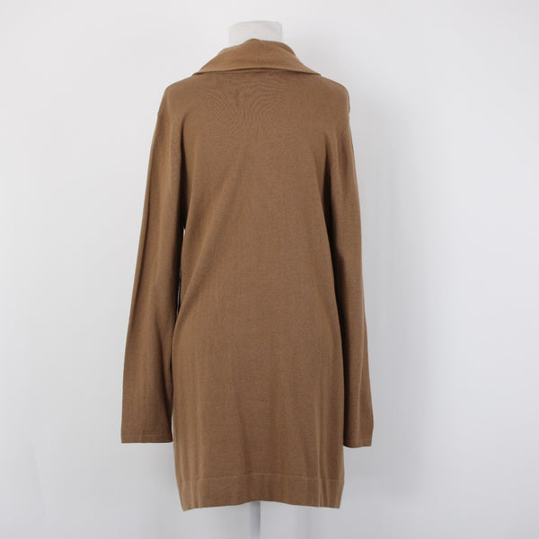 J Jill Sweater NEW $79 Vicuna Sz M Brown Turtleneck Tunic Cotton Viscose Sweater