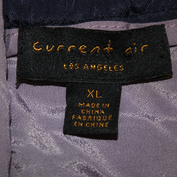 Current Air Loire Skirt Sz XL Purple Navy Black Brown Embroidery 100% Poly Skirt