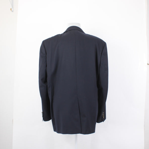Jack Victor Sz 52PL Blazer Jacket Powellwood Navy Blue Two Button 100% Wool