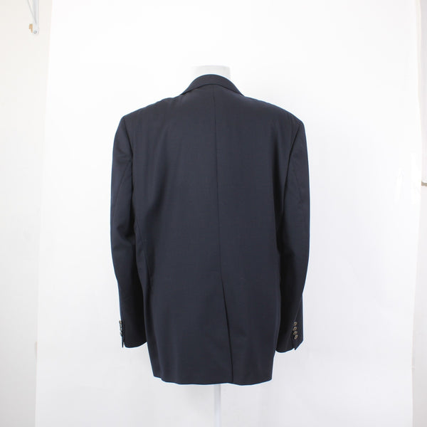 Jack Victor Sz 52PL Blazer Jacket Powellwood Navy Blue Two Button 100% Wool