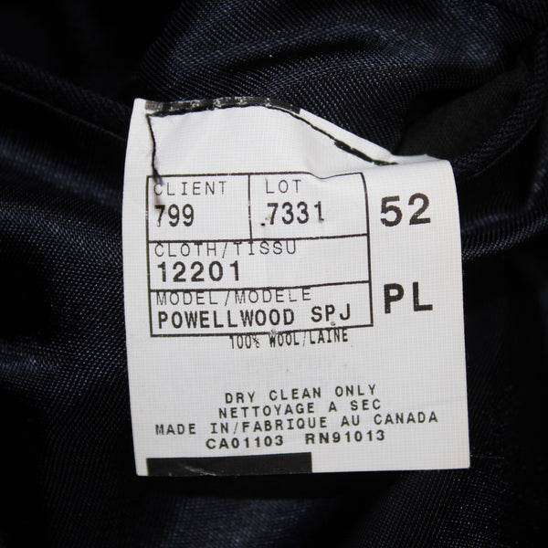Jack Victor Sz 52PL Blazer Jacket Powellwood Navy Blue Two Button 100% Wool