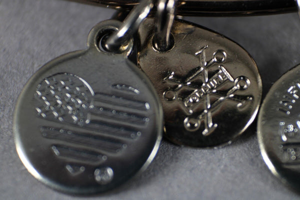 Alex And Ani NEW Gunmetal Charms "Hello Winter" Bracelet