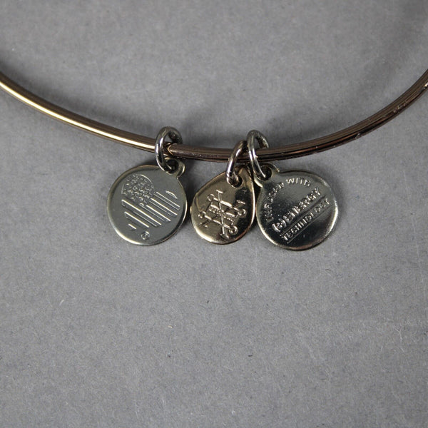 Alex And Ani NEW Gunmetal Charms "Hello Winter" Bracelet