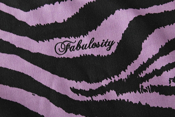 Fabulosity NEW Sz XXL Purple Black Rhinestones Studs Polyester Spandex Top