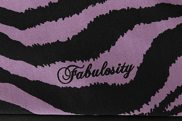 Fabulosity NEW Sz XXL Purple Black Rhinestones Studs Polyester Spandex Top