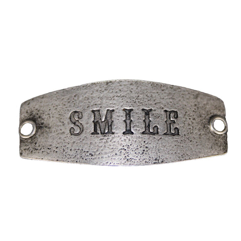 LE NEW $18 Silver Metal SMILE Charm