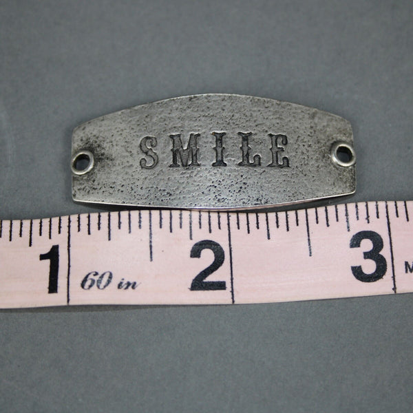 LE NEW $18 Silver Metal SMILE Charm