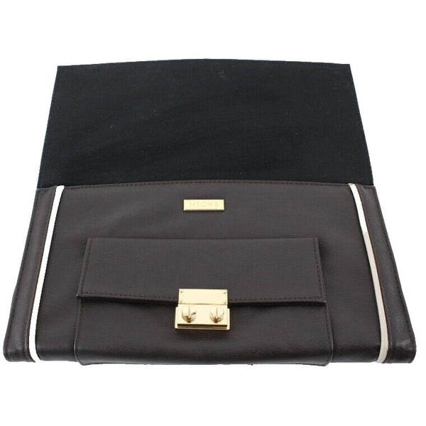 Miche 11.5" x 6" x 6" Brown Tan Vegan Gold Accent Dominique Purse Cover