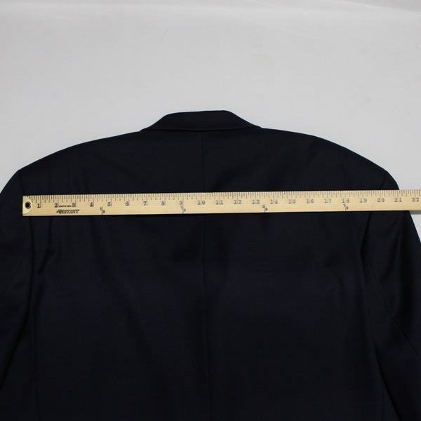 Baumler Avantgarde Sz 46 Long Navy Blue Double Breasted 100% Virgin Wool Blazer