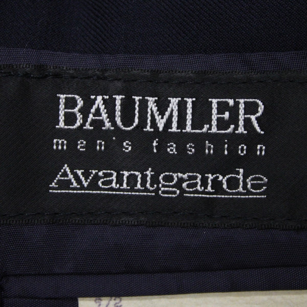 Baumler Avantgarde Sz 46 Long Navy Blue Double Breasted 100% Virgin Wool Blazer