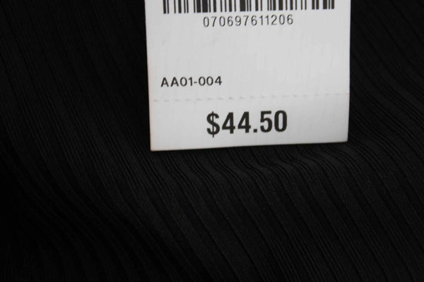 Material Girl NEW $45 Sz L Black Ribbed Pencil Poly Blend Dress