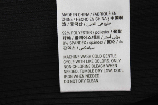 Material Girl NEW $45 Sz L Black Ribbed Pencil Poly Blend Dress