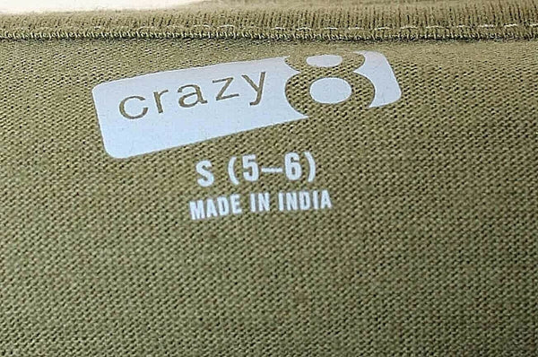 Crazy 8 NEW $15 Sz S(5-6) Olive Pink Black RAD 100% Cotton Boys Tee Shirt