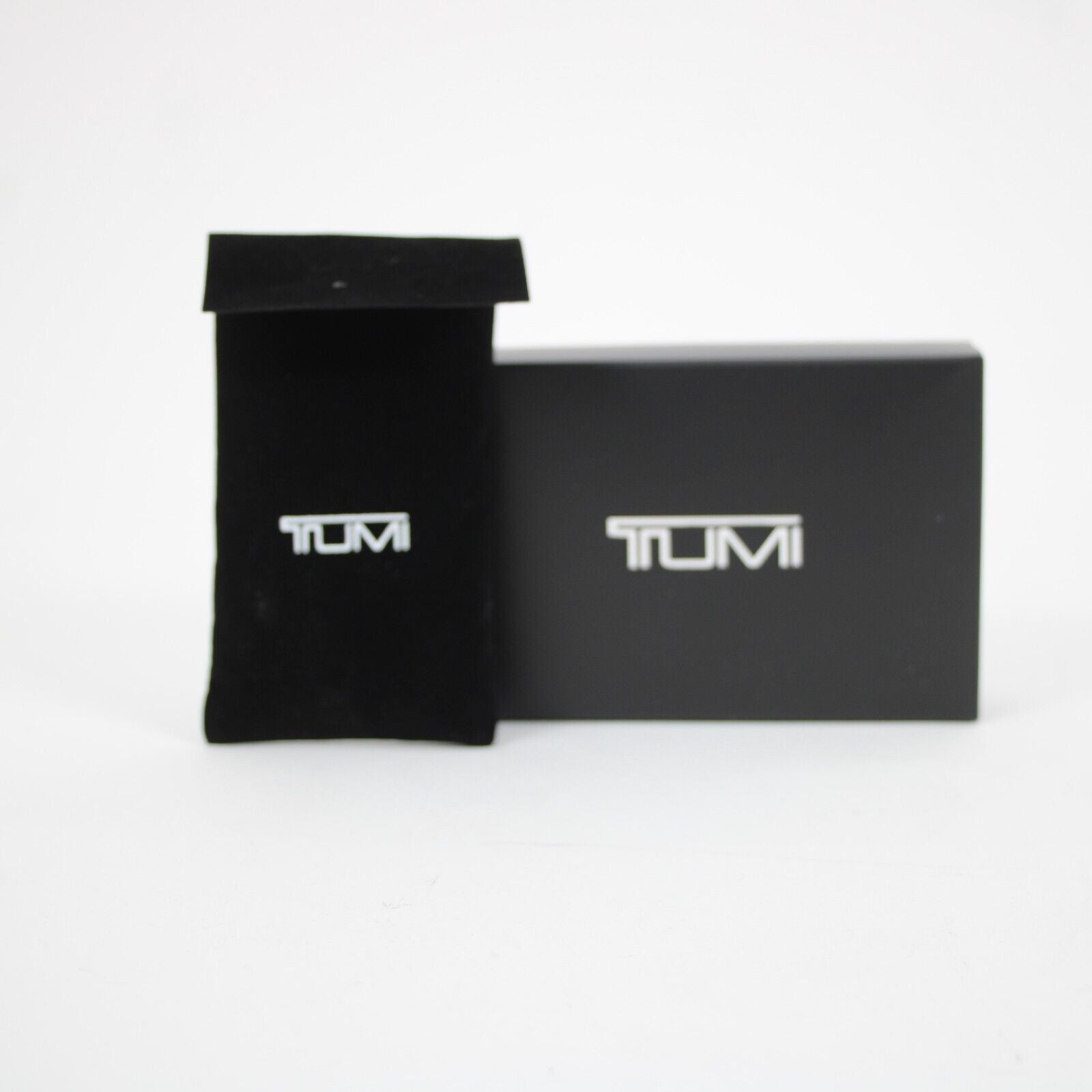 Tumi Black Red 4.5 x 3 x 1 Box With Fabric Pouch