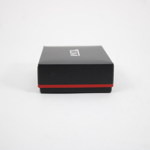 Tumi Black Red 4.5 x 3 x 1 Box With Fabric Pouch