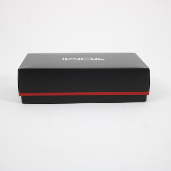 Tumi Black Red 4.5 x 3 x 1 Box With Fabric Pouch