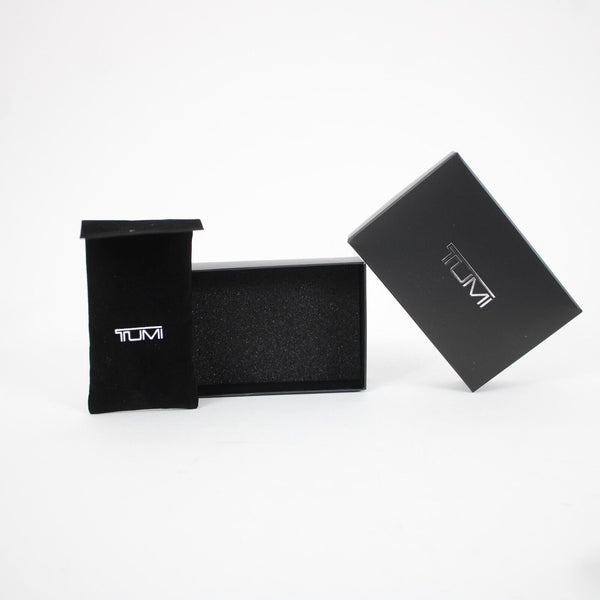 Tumi Black Red 4.5 x 3 x 1 Box With Fabric Pouch