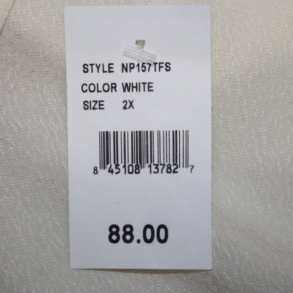 Citron Top NEW $88 Sz 2X White Sleeveless Unlined 100% Silk Tank Top