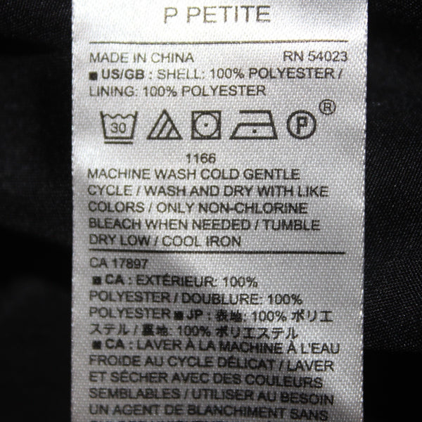 Banana Republic Top NEW $50 Sz S Petite Black Ruffled Lined Crop 100% Poly Top