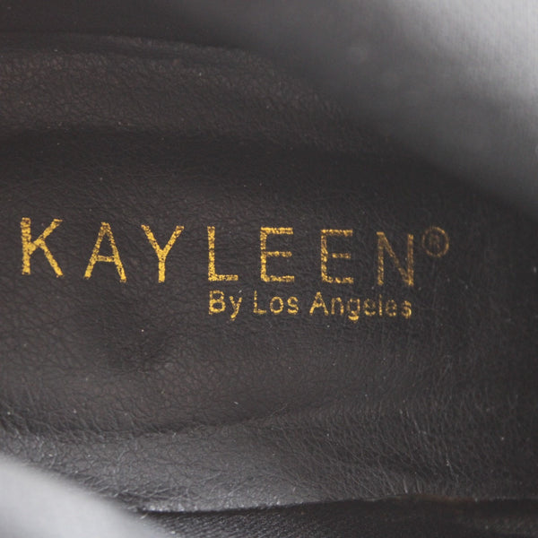 Kayleen Boots Sz 7.5 Black Rhinestone Heel Ankle Man Made Materials 4" Boots