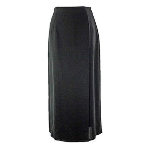 Dana Buchman Sz 8 Black Side Slit Long Triacetate Polyester Skirt