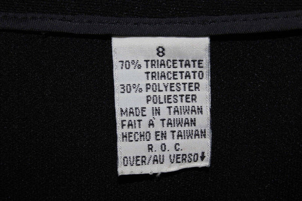 Dana Buchman Sz 8 Black Side Slit Long Triacetate Polyester Skirt