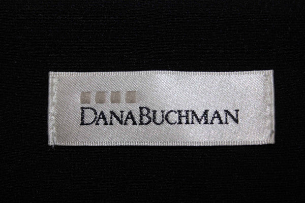 Dana Buchman Sz 8 Black Side Slit Long Triacetate Polyester Skirt