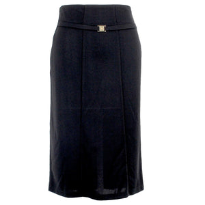 Kardashian Kollection Sz 12 Black With Gold Buckle Skirt