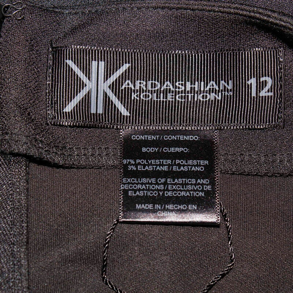 Kardashian Kollection Sz 12 Black With Gold Buckle Skirt