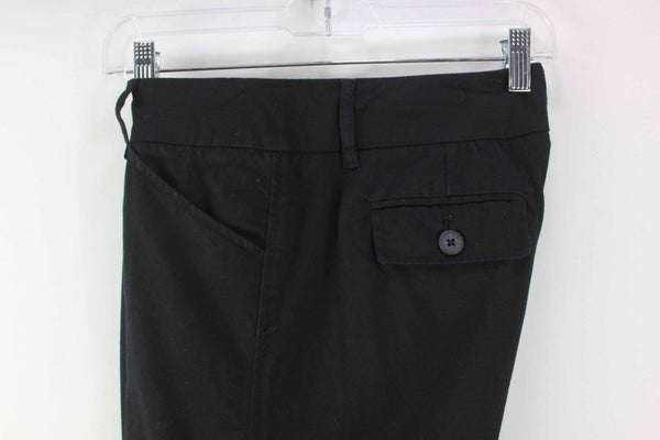 New York & Company Sz 4 x 20 Black Cotton Blend Back Flap Pocket Capri Pant