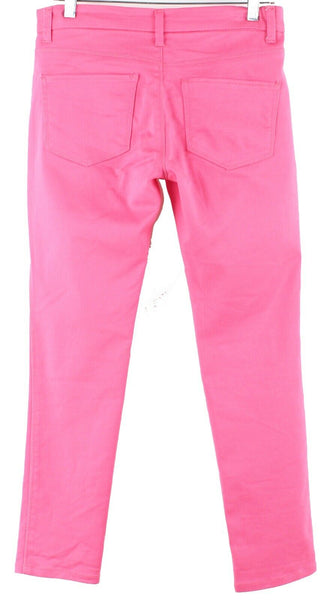 Celebrity Gold Sz 2 x 28 Vibrant Pink Cotton Blend Straight Leg Crop Pant