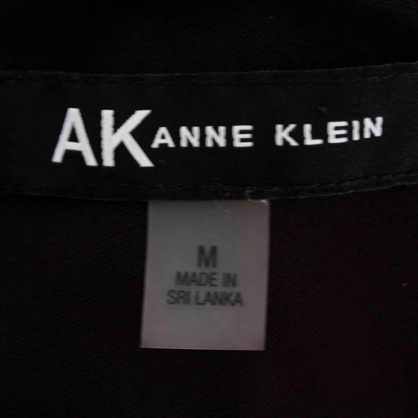 Anne Klein Sz M Purple Multi V Neck Pockets A Line Texture Poly Blend Knit Dress