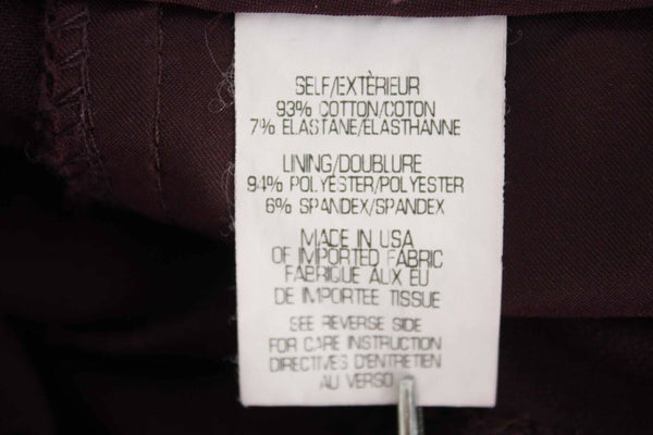 Theory Sz 6 x 32 Purple Boot Cut 4 Pocket Cotton Elastane Trouser Pant